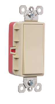 Product image for Pass & Seymour PT2601-I PlugTail™ Single Pole Decorator Switch, 15A 120/277V - Ivory
