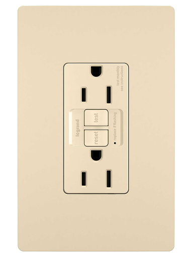 Mayer-DDS-radiant® Tamper-Resistant 15A Duplex Self-Test GFCI Receptacles with SafeLock® Protection, Ivory-1