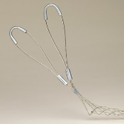 Double U Eye, Split Lace Mesh, Single Weave, Standard Duty, Support Wire Mesh Grip .500 - .610 Cable Dia.Range, Length