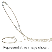 Single U Eye, Split Lace Mesh, Single Weave, Standard Duty, Support Wire Mesh Grip .750 - .990 Cable Dia.Range, Length