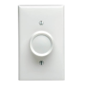 1.5 Amp, 120 Volt AC 60Hz, Single-Pole, Trimatron Quiet Step Electro-Mechanical, Rotary Fan Speed Control - White assembled Ivory and Almond knobs included