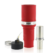 Rhino-Hide 49 Series Single Pole Female Connector (Contact, Insulator, & Dust Cap), Industrial Grade, Crimped, 444 MCM Cable, 1000 Volt, 796 Amp Max - RED