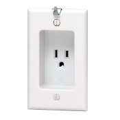 688-W, White, 125 Volt, Thermoplastic, 15 Amp, 3 Wire, 2 Pole