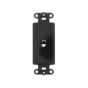 Decora Insert, 6P4C, Screw Terminals, Black