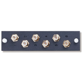 F-Connector Mounting plate, 6-pack, loaded