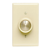 1.5 Amp, 120 Volt AC 60Hz, Single-Pole, Trimatron Quiet Step Electro-Mechanical, Rotary Fan Speed Control - White