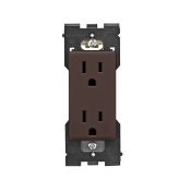 Leviton Renu Tamper-Resistant Outlet RER15-WB, 15A-125V, in Walnut Bark