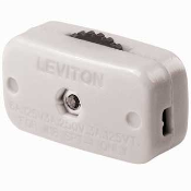 6A-125V 3A-125VT 3A-250V; FEED-THRU; Single pole, on-off, rotary switch. For SPT-1 wire only. White.