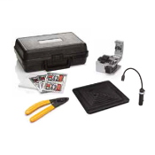 FastCAM Connector Opt-X Tool Kit Consisting of: Opt-X Fiber Cleaver, Opt-X Work Tray, Opt-X Flex LED Light, Fiber Jacket Stripper, Lint-Free Wipes, and Alcohol Moistened Cleaning Wipes