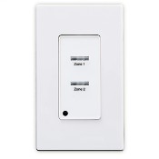Low Voltage Pushbutton Station, 2 Button-On/Off, 1 Gang, White
