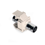 BNC Feedthrough QuickPort Connector, Nickel-Plated, 50 Ohm, Light Almond Housing