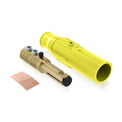 Male Plug, Contact & Insulator, Cam-Type, Detachable, Double Set Screw Termination, 350-500MCM AWG, 690 Amp Max, 17 Series Taper Nose - YELLOW