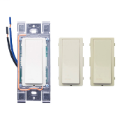 Discontinued Product, LevNet RF, Wall Switch Receiver, Almond, Enabled by EnOcean, Title 24 compliant, ASHRAE 90.1 compliant