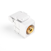 RCA 110-Termination QuickPort Connector, Yellow Barrel, White Housing