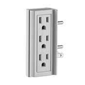 15A-125VAC outlet, 3 wire grounding adapter, UL Listed and NOM compliant - White