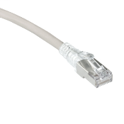 Cat 6 Shielded SlimLine Boot Patch Cord, 5 ft, Grey