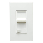600W, 120 Volt AC 60Hz, 3-Way, SureSlide Preset Electro-Mechanical Incandescent Slide Dimmer, Illuminated - Light Almond