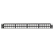 Shielded QuickPort Patch Panel, 48-port, 1RU. High density rear cable manager sold separately.