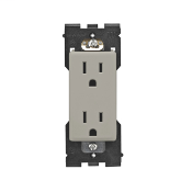 Leviton Renu Tamper-Resistant Outlet RER15-WS, 15A-125V, in Wood Smoke