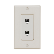40144-T, Light Almond, Telephone & Video Wallplates
