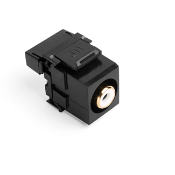 RCA 110-Termination QuickPort Connector, White Barrel, Black Housing