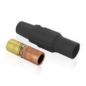Taper Nose In-Line Latching Female Connector, 23 Series Single Pole Cam-Type Contact & Insulator, Crimped, 500-750MCM, 690 Amp Max - BLACK