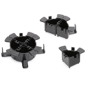 Fiber Cable Management Rings secure fiber slack in 2000i SDX, 1000i SDX, and 500i SDX enclosures. Rings can stack vertically or all in one layer. The 1/4 size rings come in a bag of 4.