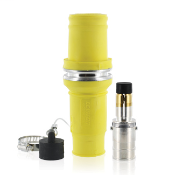 Rhino-Hide 49 Series Single Pole Male Connector (Contact, Insulator, & Dust Cap), Industrial Grade, Crimped, 777 MCM Cable, 1000 Volt, 1135 Amp Max - YELLOW