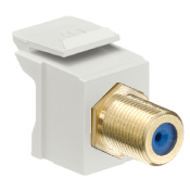Feedthrough QuickPort Connector, Gold-Plated, Light Almond Housing
