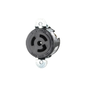 4710-SS, Black, 125 Volt, Nylon, 15 Amp, 3 Wire, 2 Pole