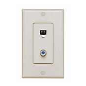 40159-T, Light Almond, Telephone & Video Wallplates