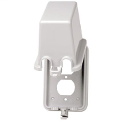 Product image for Leviton 5976-DGY 3.3 x 2.88 x 6.59 Inch 1-Gang Gray Thermoplastic Device Mount Vertical Weatherproof While In Use Device Cover
