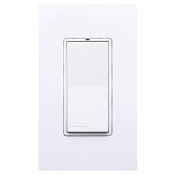 Works as standalone or with 74A00-1 Lumina Gateway. Lumina RF 2.4GHz Decora Switch, Mechanical Switching Relay, Wire-in, 3-Way Capability, Decora Rocker, 120-277VAC, 50/60Hz, With Neutral Wire, NAFTA Compliant, Color: White, Light Almond, Ivory.