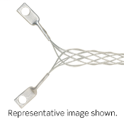 Double Eye, Closed Mesh, Single Weave, Portable Cable Duty, Wiring Device Wire Mesh Grip .400 - .560 Cable Dia.Range, 7-3/4 Inch Length