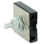 Reciprocating rotary switch; 4 position- OFF,L1,L2,L3; 6A-120V AC-L, 3A-240V AC, 10A-120V AC-H. With push-in terminals. Male flat sided bushing 15/32-32 by 11/32 inch long thread.