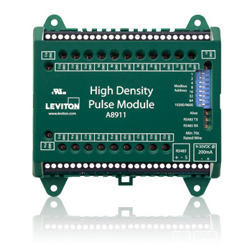 The HD Pulse Module is perfect for bringing large banks of pulse submeters into Modbus networks. Connect up to 23 dry contact pulse outputs for easy Modbus RS-485 integration.