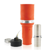 Rhino-Hide 49 Series Single Pole Female Connector (Contact, Insulator, & Dust Cap), Industrial Grade, Crimped, 646 MCM Cable, 1000 Volt, 1009 Amp Max - ORANGE