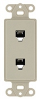 40644-T, Light Almond, Decora Telephone & Video Inserts & Kits