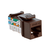 HOME 6 Snap-In Jack, T568A Wiring, Brown