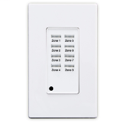 Low Voltage Pushbutton Station, 8 Button-On/Off, 1 Gang, White
