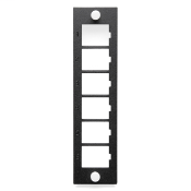 SDX Metal Adapter Plate, empty, black. Accepts (6) QuickPort connectors