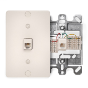 40253-T, Light Almond, Wall Phone Jack Wallplates
