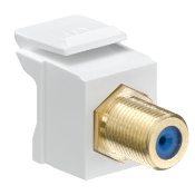 QuickPort F-Type Adapter, Gold-Plated, Color White