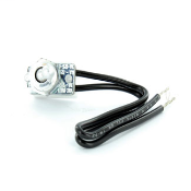 Toggle switch; single pole-single throw; 6A-125V, 3A-125V L, 3A-250V; Round male bushing 15/32-32 thread by 1/4 inch long, keyway.