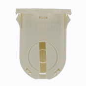Fluorescent lampholder-, T8/T12 (G13 BASE) medium bi-pin,non-shunted, turn type with lamp lock, medium height, (23MM), lamp center 660W-600V. UL AND CSA, snap-in with no post mounted, bottom load. COF white. Packaged 1/polybag, 5/master carton.