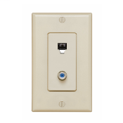 40159-I, Ivory, Telephone & Video Wallplates