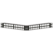 QuickPort Angled High-Density Patch Panel, 48-Port, 1RU