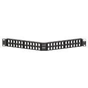 Shielded Angled QuickPort Patch Panel, 48-Port, 1RU
