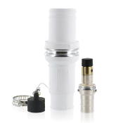 Rhino-Hide 49 Series Single Pole Male Connector (Contact, Insulator, & Dust Cap), Industrial Grade, Crimped, 444 MCM Cable, 1000 Volt, 796 Amp Max - WHITE