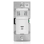 Humidity Sensor and Fan Control, Single Pole, 600W Incandescent, 150W LED/CFL, 400VA Inductive/Ballast, 1/6th HP Motor, Wallplate/Faceplate not included, White